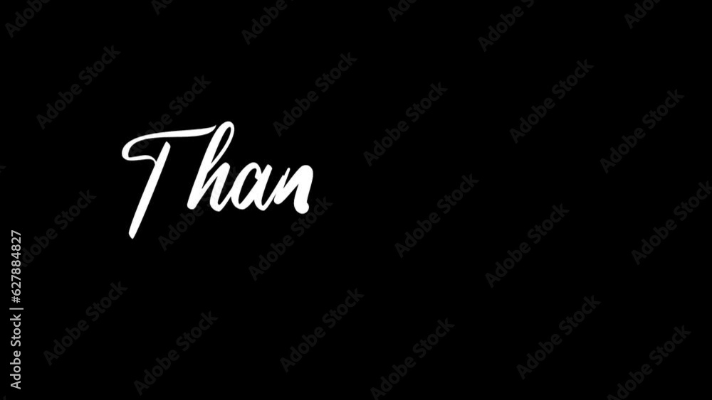 thank you text animation on black background thank you text animation on black background