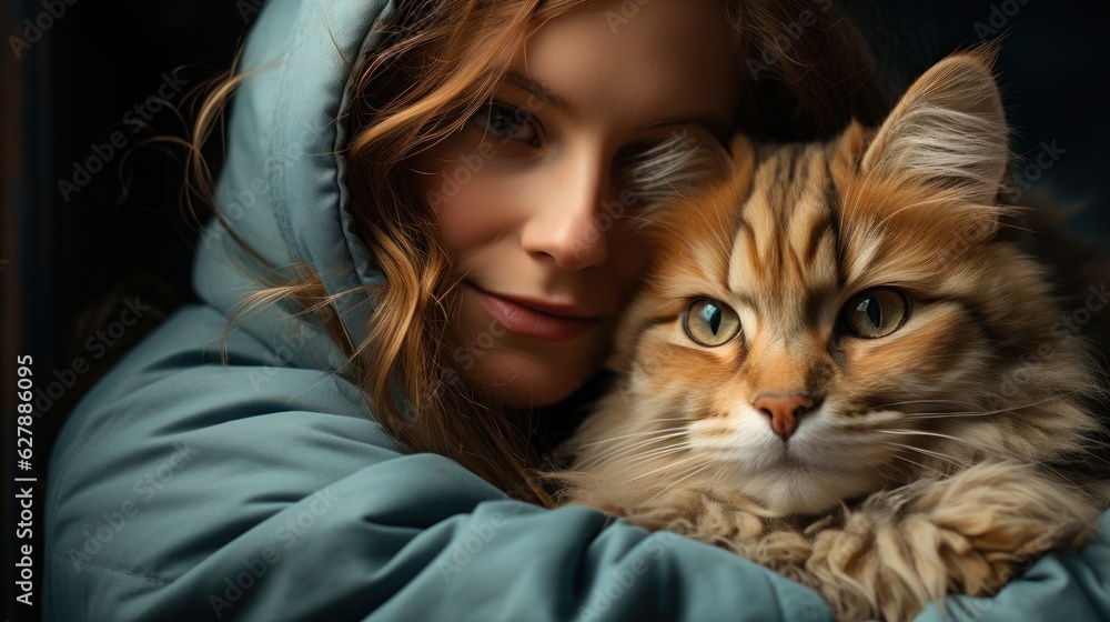 Furry Affection: Embracing the Love of a Pet Cat, generative ai