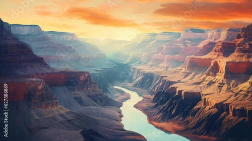The beauty of Grand Canyon in abstract style