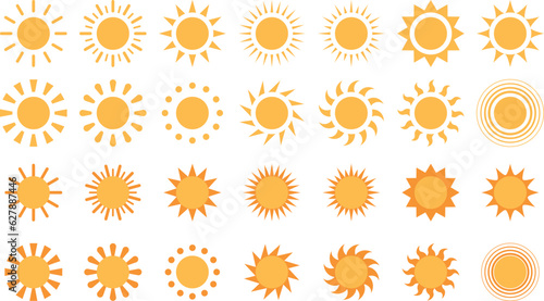 太陽のベクターイラストセット
