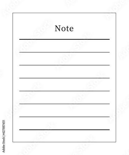 A simple, modern, minimalist style memo template illustration design.