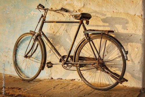 Old Indian bicycle in the street