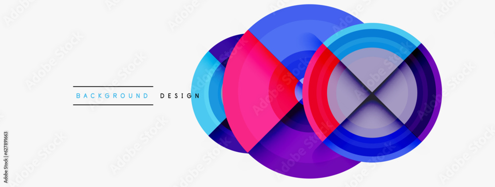 Creative circle geometric abstract background