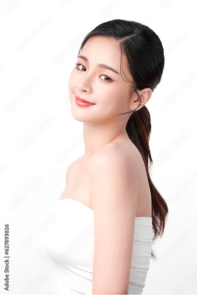 Beautiful young asian woman with clean fresh skin on white background, Face care, Facial treatment, Cosmetology, beauty and spa, Asian women portrait. Beautiful young asian woman with clean fresh skin on white background, Face care, Facial treatment, Cosmetology, beauty and spa, Asian women portrait.