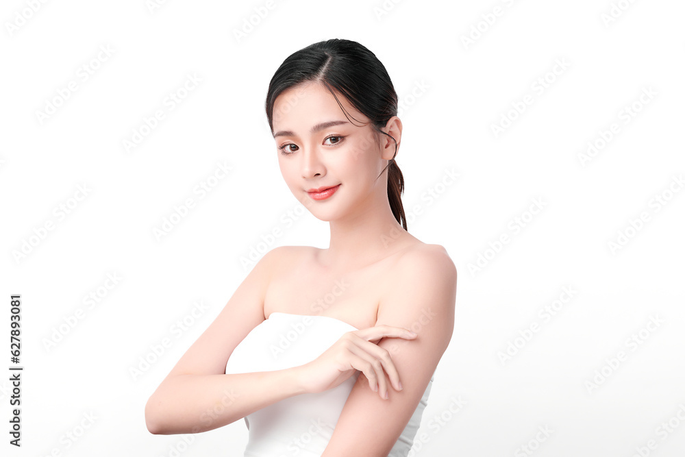 Beautiful young asian woman with clean fresh skin on white background, Face care, Facial treatment, Cosmetology, beauty and spa, Asian women portrait. Beautiful young asian woman with clean fresh skin on white background, Face care, Facial treatment, Cosmetology, beauty and spa, Asian women portrait.