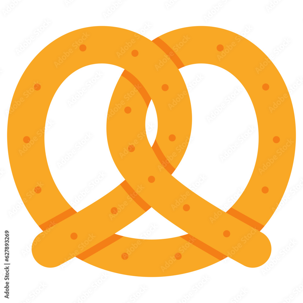 pretzel flat icon pretzel flat icon