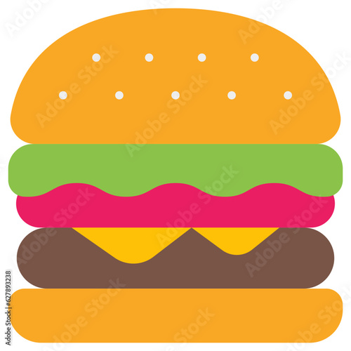 hamburger flat icon