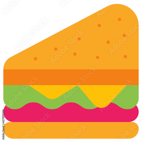 sandwich flat icon