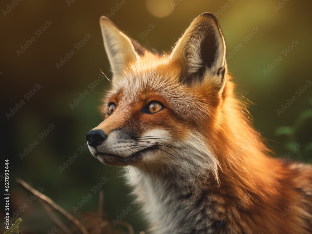 European Red Fox in the Forest Autumn Generative Ai European Red Fox in the Forest Autumn Generative Ai