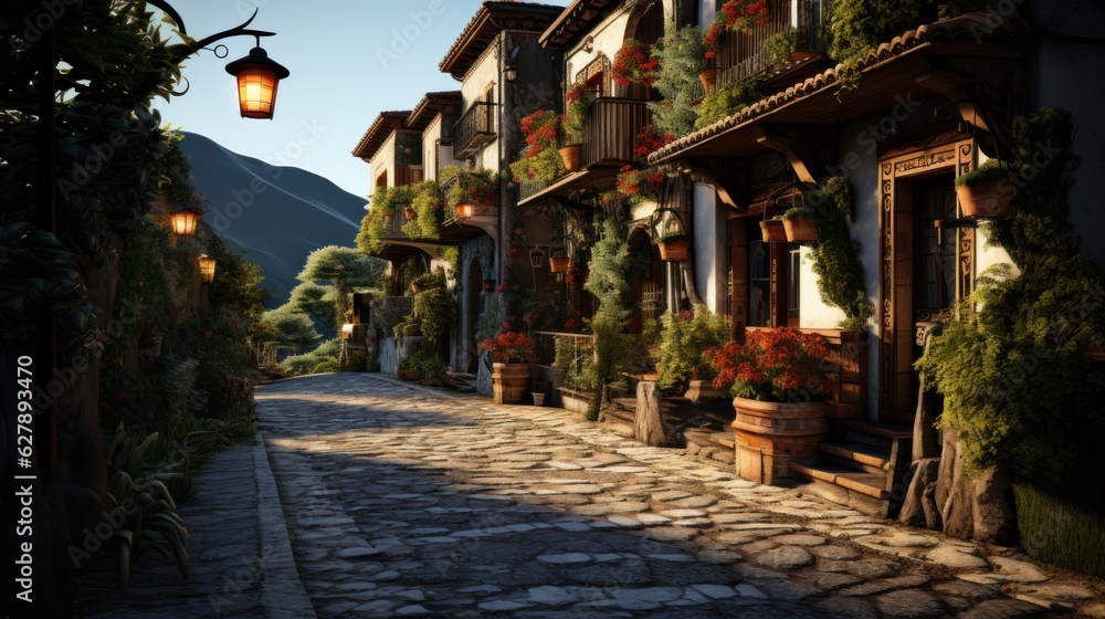 Lost in Time: Exploring an Italian Small Town Street, generative ai