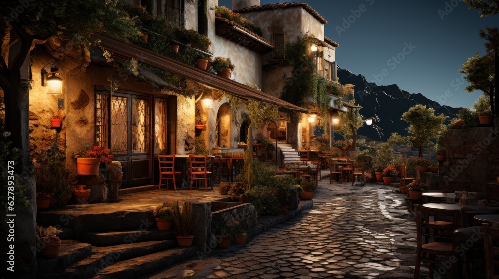 Lost in Time: Exploring an Italian Small Town Street, generative ai
