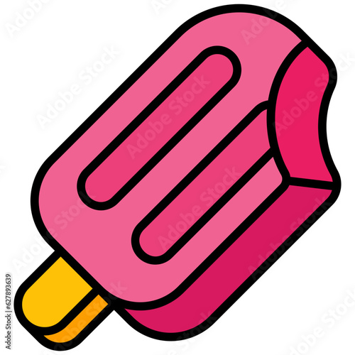 popsicle outline color icon