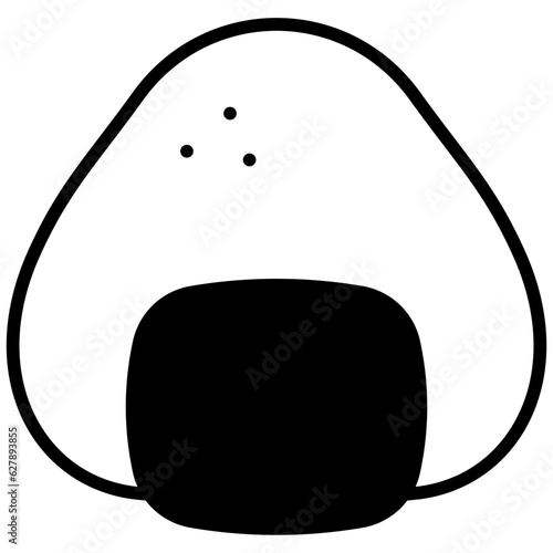 onigiri solid line icon