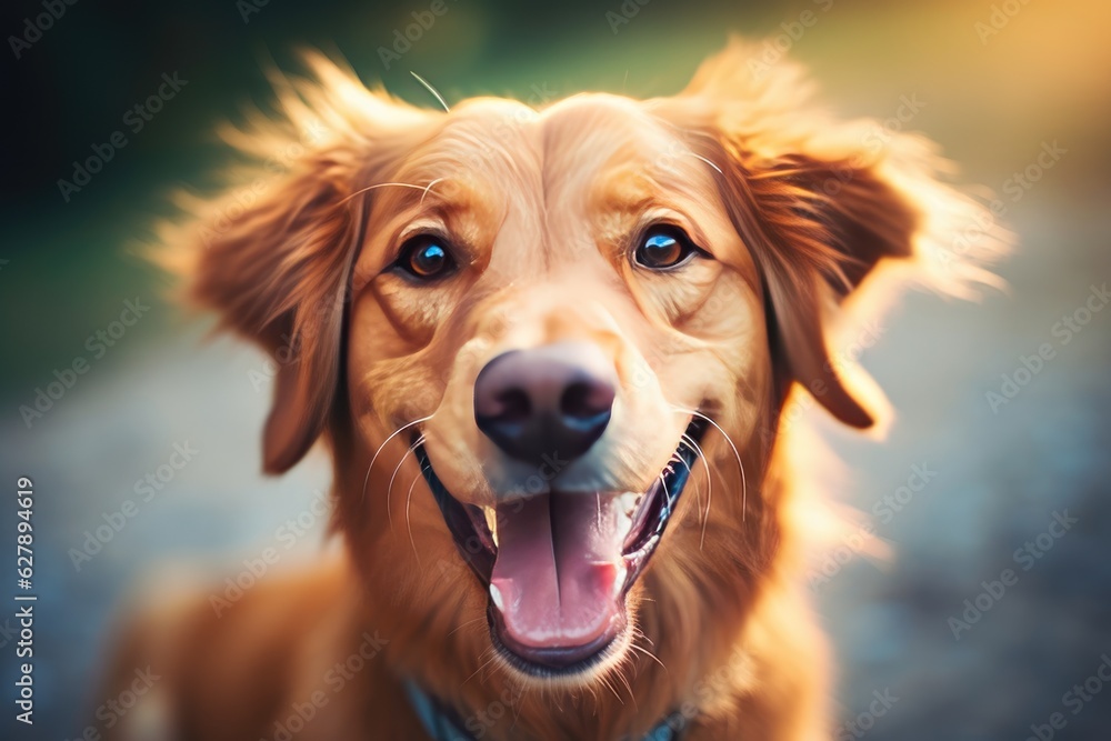 Happy dog smiles. ai generative Happy dog smiles. ai generative