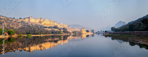 Panorama of Amer Amber fort, Rajasthan, India