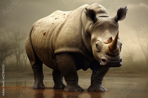 ai generated rhinoceros illustration © InfiniteStudio
