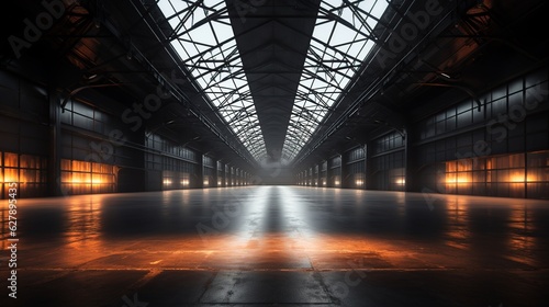 armazém estrutura com luz  © YDUZIT