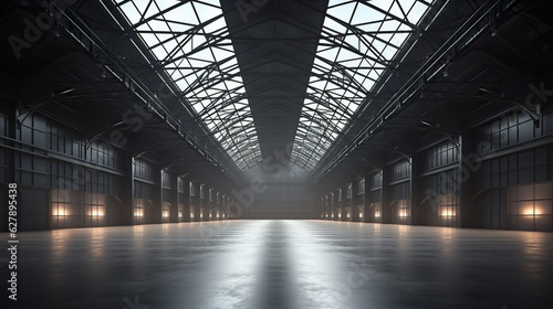 armazém estrutura com luz 