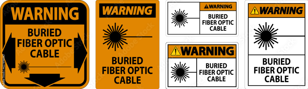 Warning Sign, Buried Fiber Optic Cable