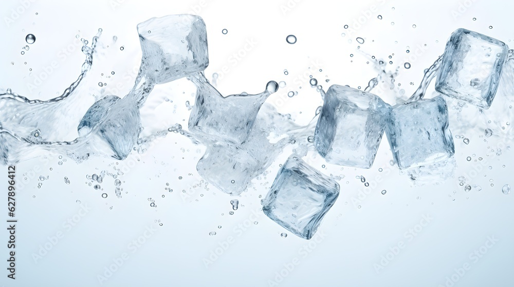 ice cubes on white background ice cubes on white background