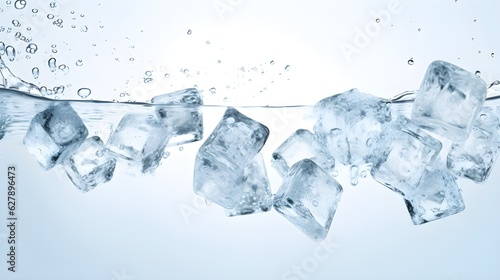 ice cubes on a glass