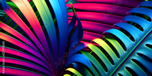Wallpaper Mural A colorful palm leaves.as background. Generative AI Torontodigital.ca