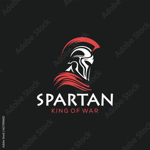 illustration of spartan king in armor and helmet