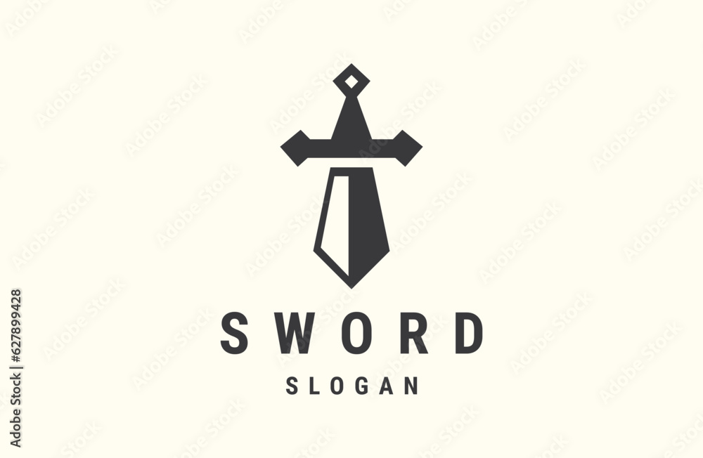 Sword logo design vector template