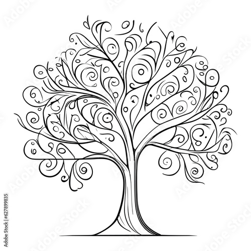 Free vector hand drawn tree