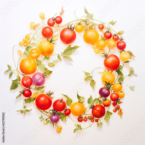 wreath of flowers and berries