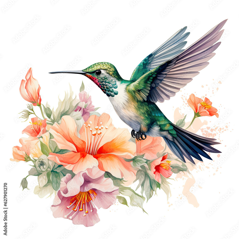 hummingbird and flower hummingbird and flower