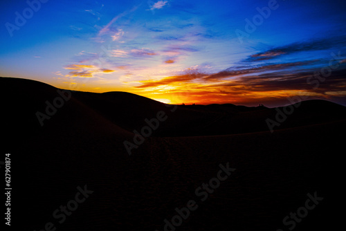 sunset in the mountains