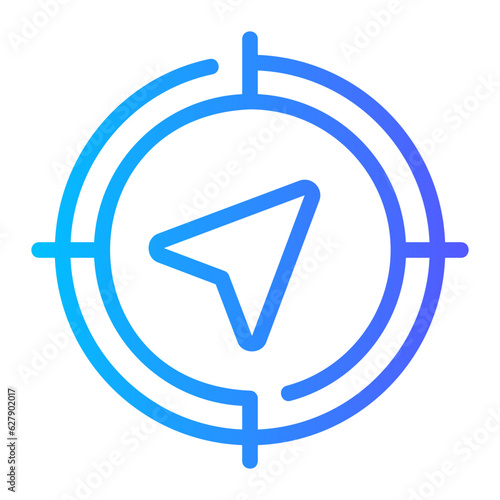 compass gradient icon