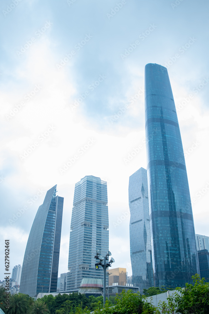 commercial buildings in a cloudy day vertical composition commercial buildings in a cloudy day vertical composition