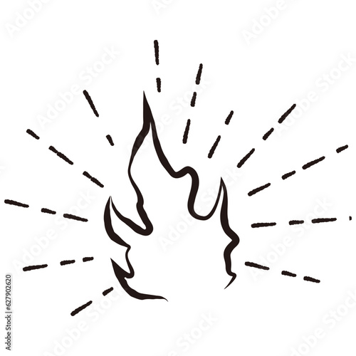 炎が燃えさかるイラスト