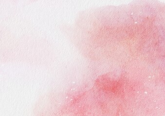 Abstract pink painted watercolor paper background texture, pastel watercolor design with digital painted for template
