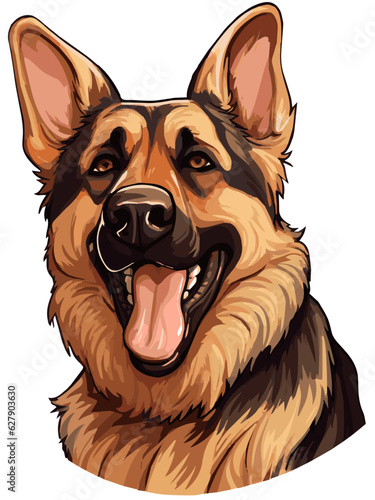 German shepherd portrait of a breed dog