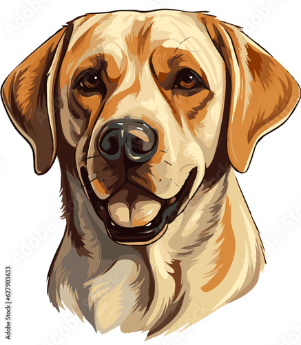 White labrador breed dog portrait 