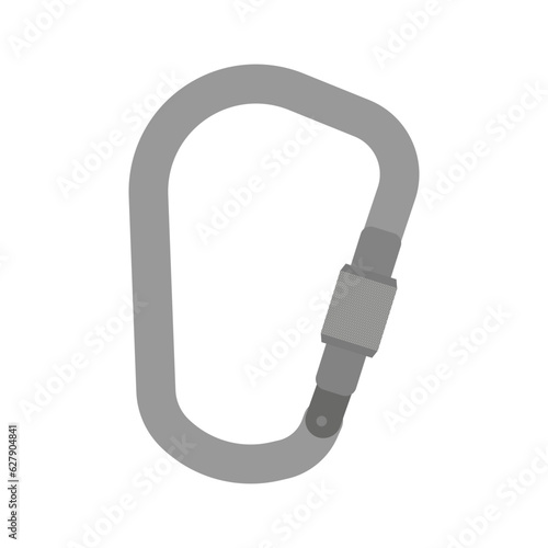 Vászonkép Mountain equipment Carabiner icon vector