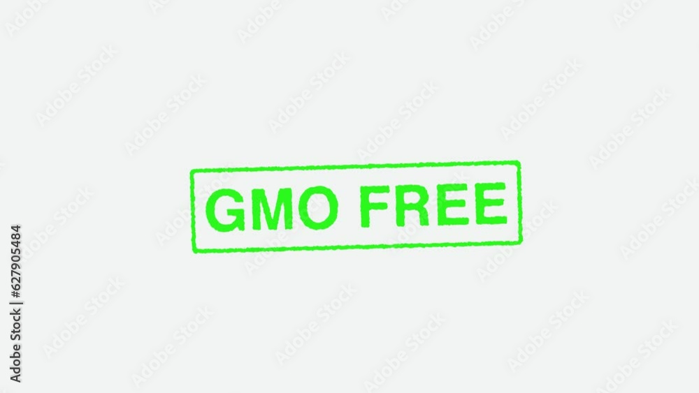 Real Hand Stamping GMO Free Stamp on White Background Real Hand Stamping GMO Free Stamp on White Background