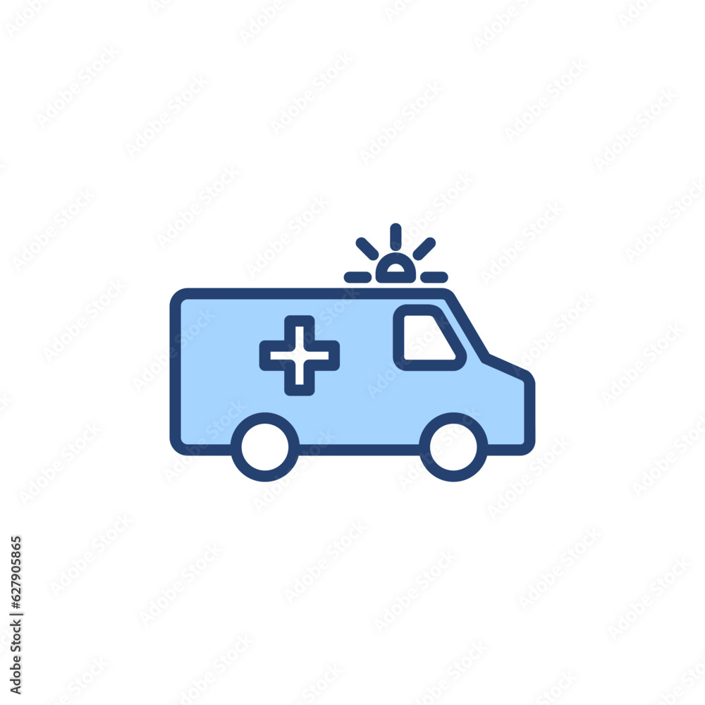 Ambulance icon vector. ambulance truck sign and symbol. ambulance car Ambulance icon vector. ambulance truck sign and symbol. ambulance car