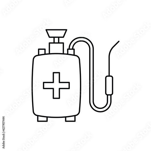 Disinfectant canister icon design. Antibacterial pressure sprayer vector. isolated on white background. vector illustration