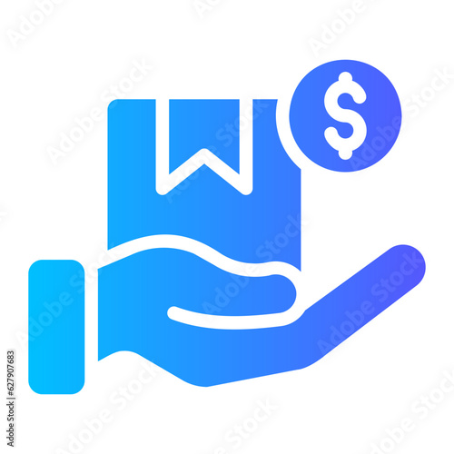 cash on delivery Gradient icon