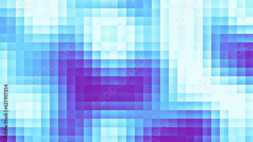 Transform geometric background. Flashing tabstract pixels background. Random small squares. Looping footage. photo