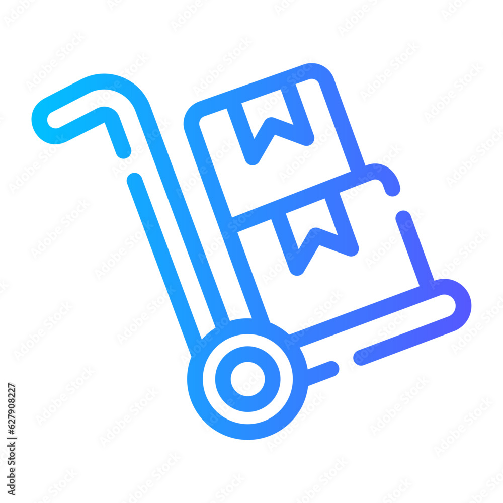 trolley Line Gradient Icon trolley Line Gradient Icon