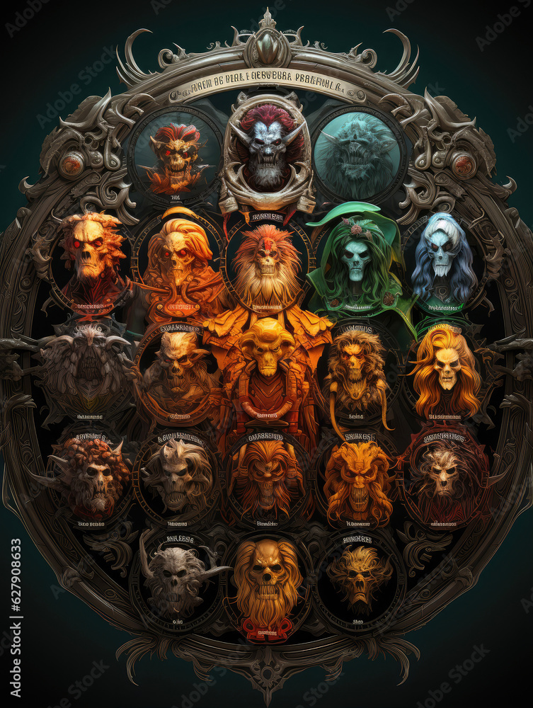 Fototapeta premium a collection of masks