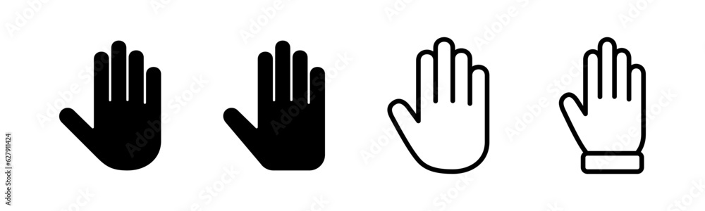 Hand icon set illustration. hand sign and symbol. hand gesture Hand icon set illustration. hand sign and symbol. hand gesture