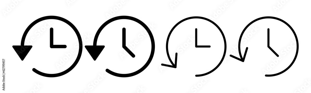History icon set illustration. recent event history sign and symbol History icon set illustration. recent event history sign and symbol