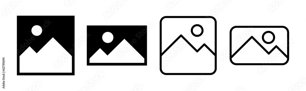 Picture icon set illustration. photo gallery sign and symbol. image icon Picture icon set illustration. photo gallery sign and symbol. image icon