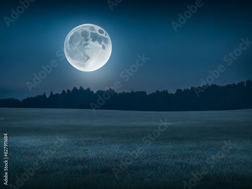 A moonlit night view